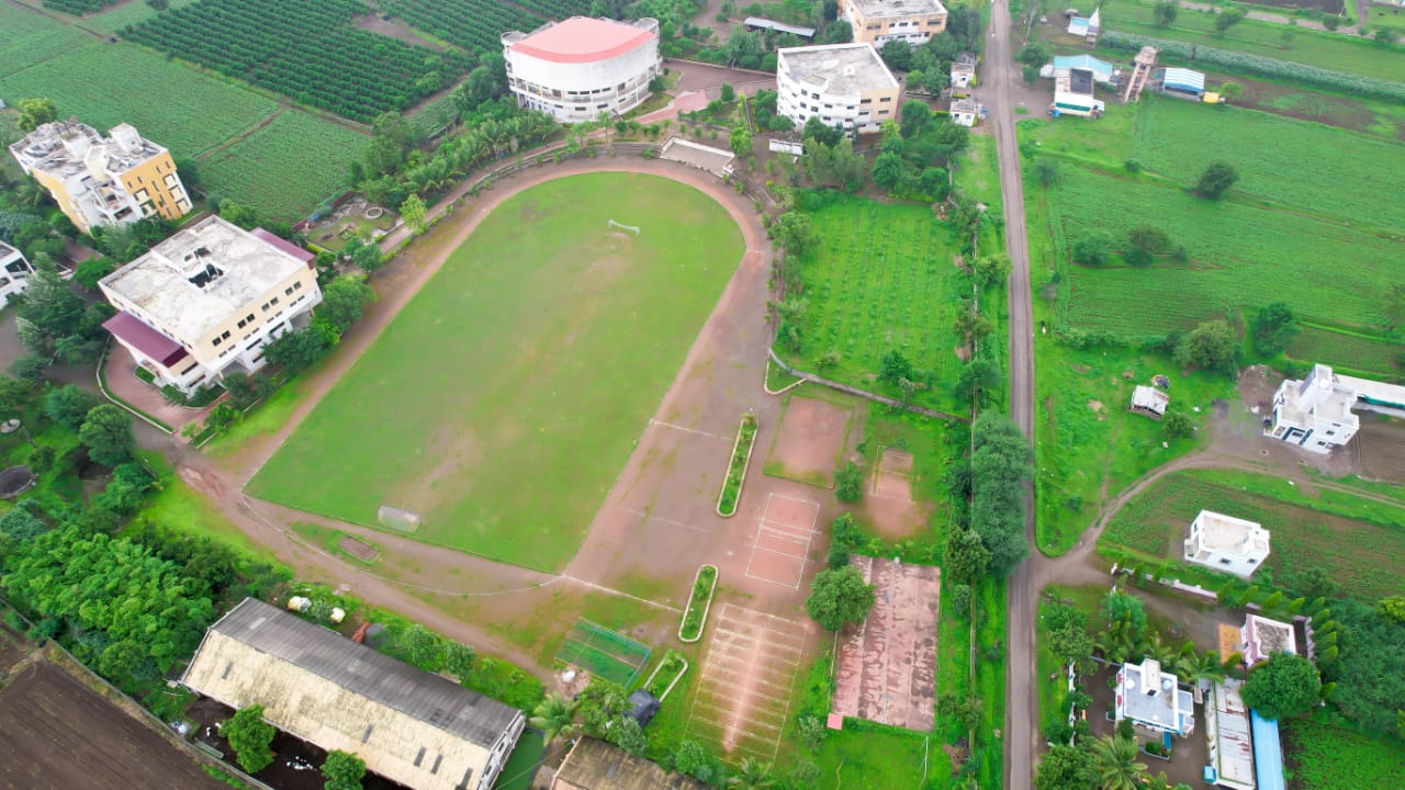 Aerial view of the athletics track