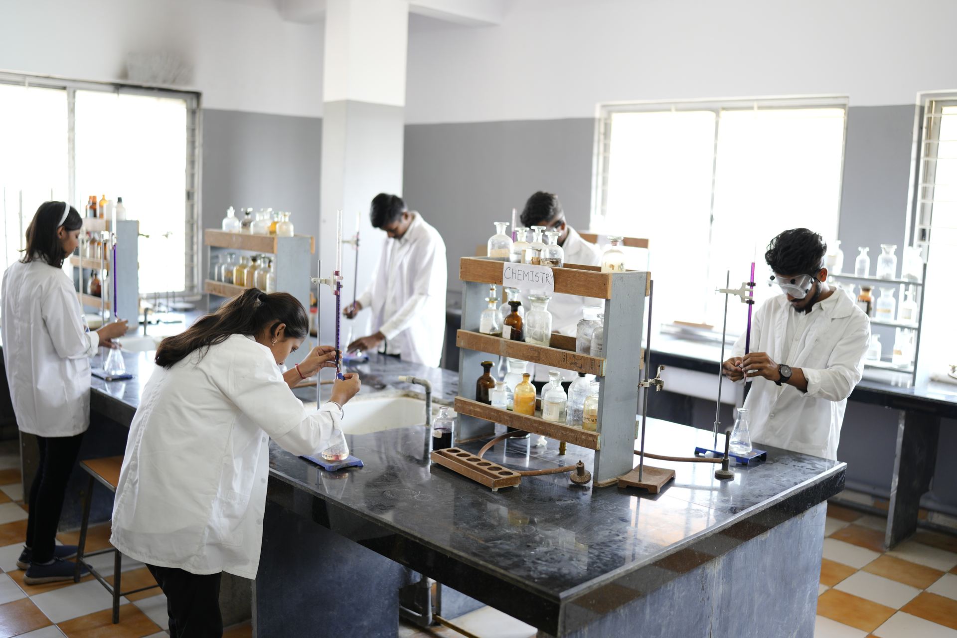Science lab at Shivneri School